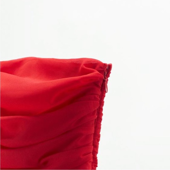 ZARA RUCHED STRAPLESS DRESS - Picture 7 of 8